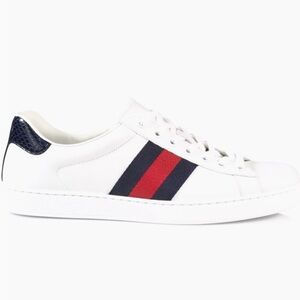 Gucci New Ace Crocodile-Embossed Sneakers